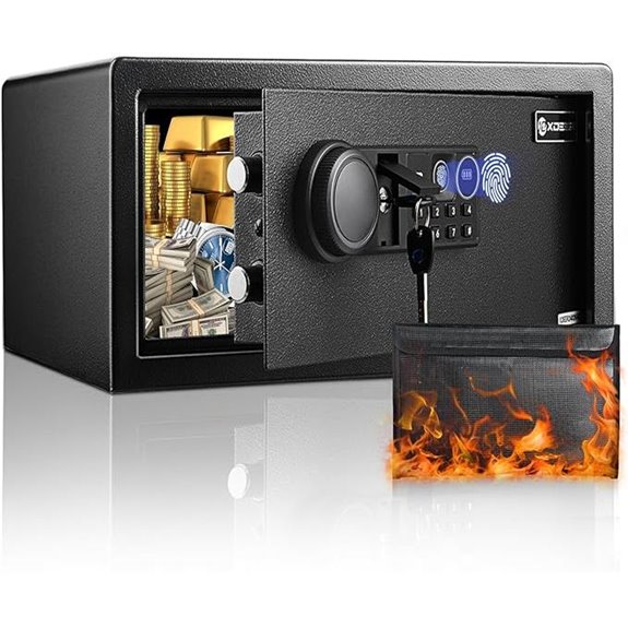 Biometric Home Safe with Fingerprint Keypad LED Light