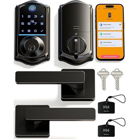 Veise VE017-B Fingerprint Smart Lock with Handles