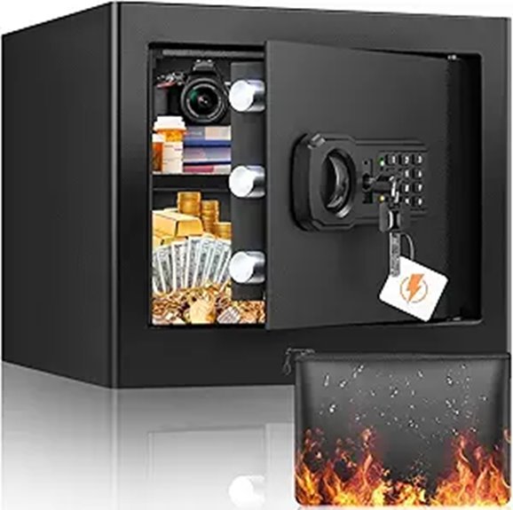 Small Fireproof Digital Safe with Combination Lock