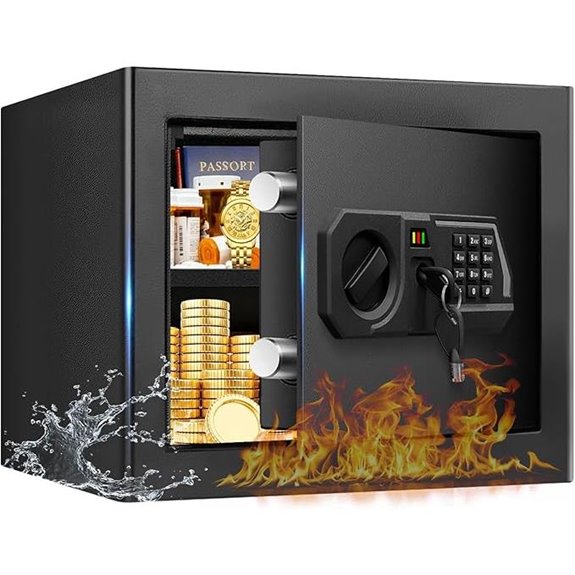 Small Fireproof Digital Safe with Alarm and Lock