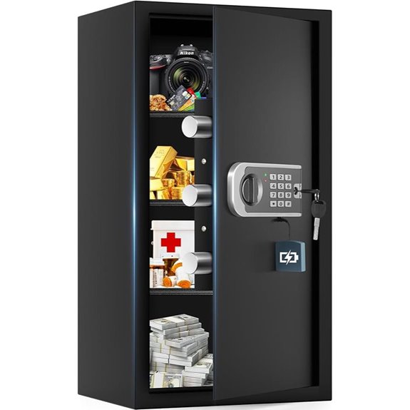 Steel Safe Box with Digital Lock and Fireproof Features