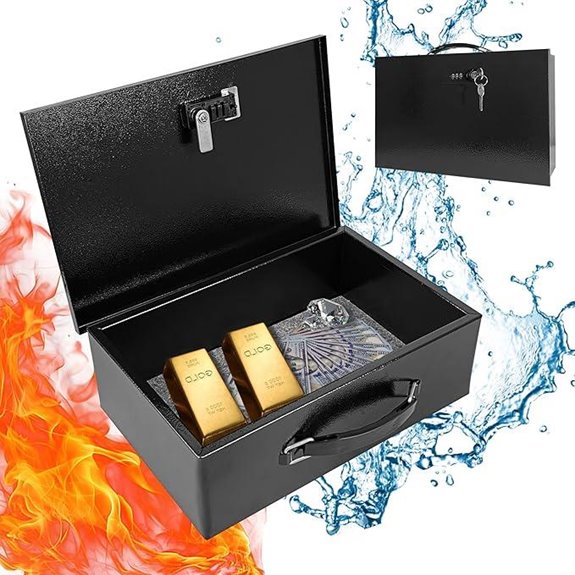 YIYITOOLS Fireproof Lock Box for Documents