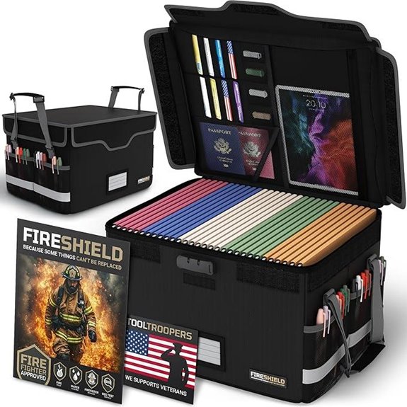 FIRESHIELD PRO Fireproof Locking Document Box