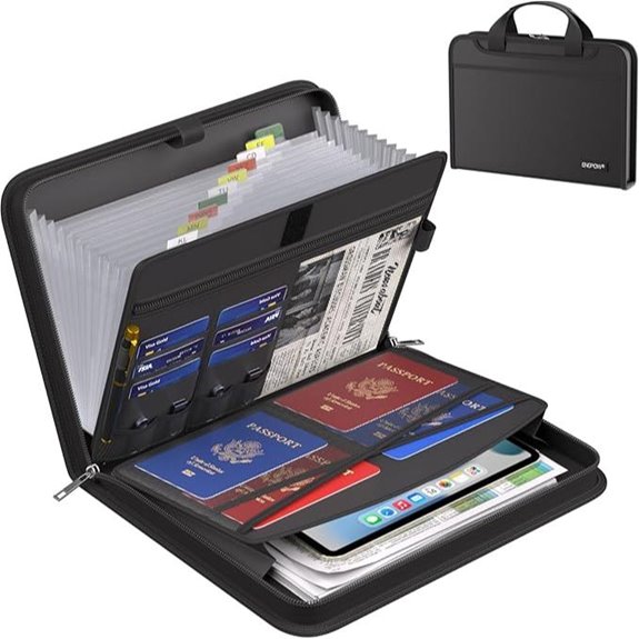 ENGPOW Fireproof Accordion File Organizer with Pockets