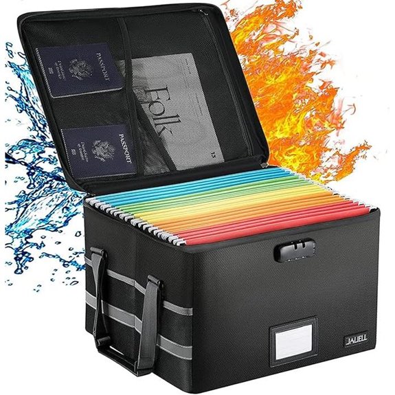 Fireproof Locking File Storage Box with Handle