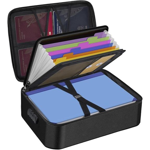 Fireproof Safe File Box with Combination Lock