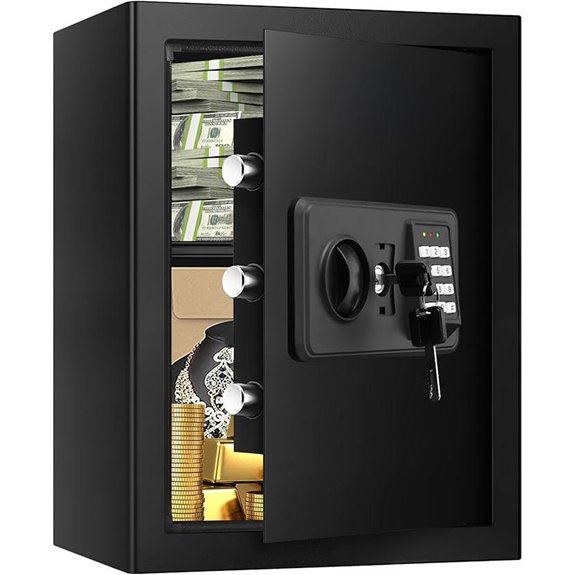 Large Fireproof Safe with Digital Lock and Keys