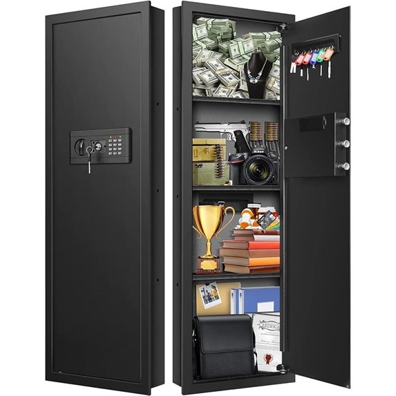 Fireproof Wall Safe with Digital Keypad & Shelf