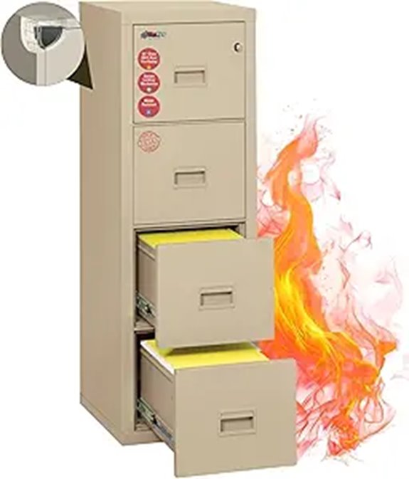 FireKing Turtle 4-Drawer Fire and Water Safe Cabinet