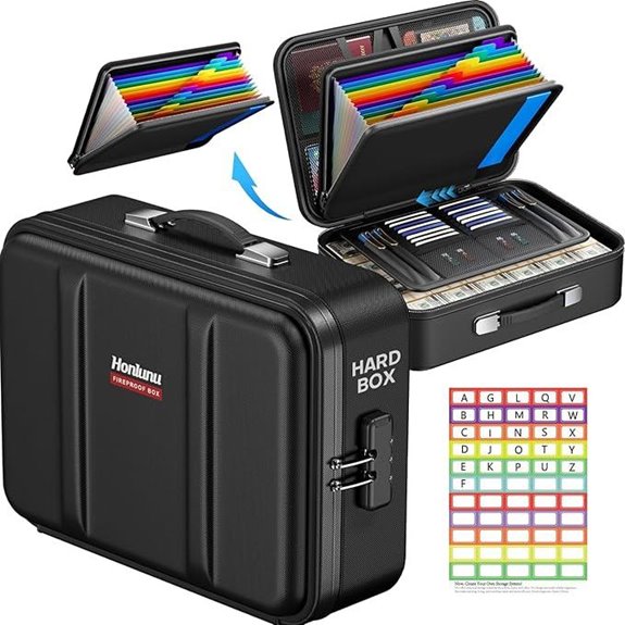 Fireproof Locking Document Organizer with Water Resistance