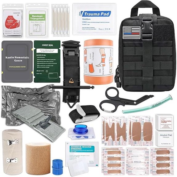 Trauma First Aid Kit with Tourniquet and Molle Bag