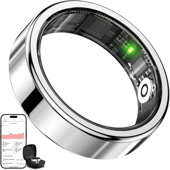 Smart Ring Fitness Tracker with Heart & Sleep Monitoring