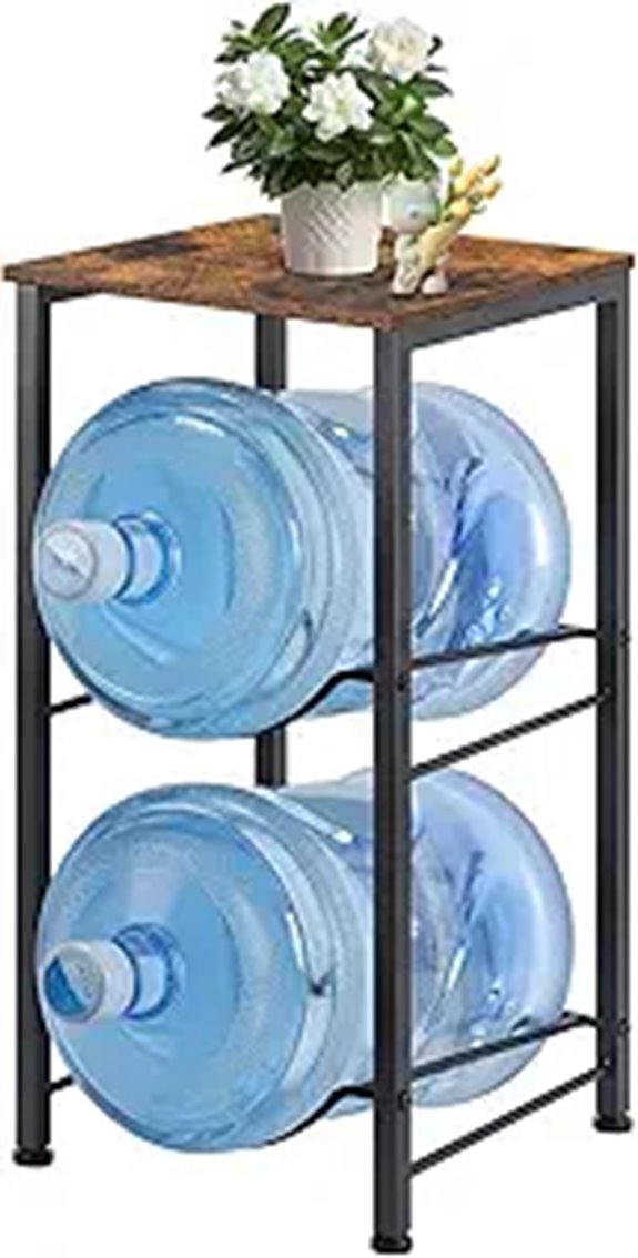 MOOACE 5-Gallon Water Jug Rack with Shelves