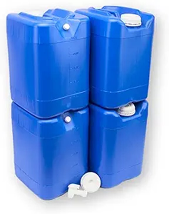 5-Gallon Stackable Water Storage Containers with Spigot