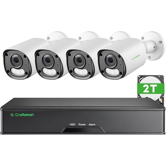 5MP PoE Security Camera System Kit with HDD