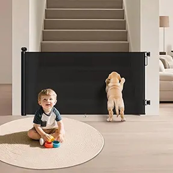 Retractable Baby Gate for Stairs and Doorways