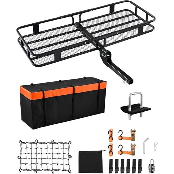 VEVOR Folding Hitch Cargo Carrier (500lb Capacity)