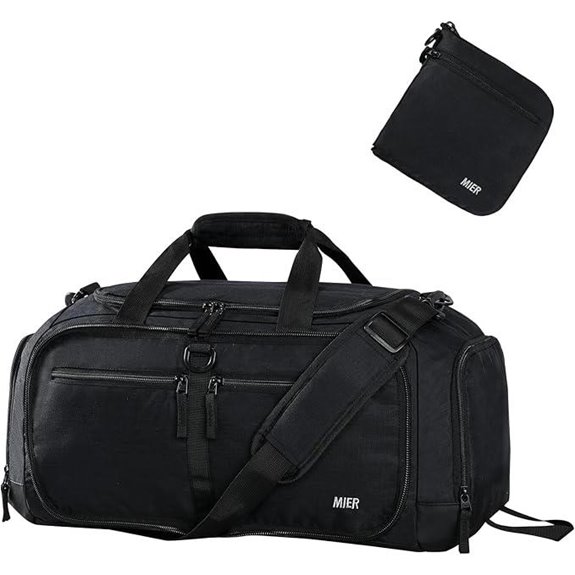 MIER Foldable Duffle Bag with Shoe Compartment