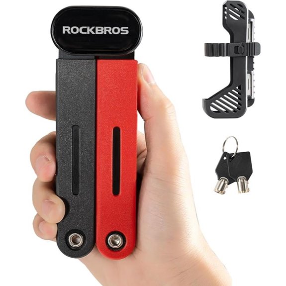 ROCKBROS Folding Bike Lock with 2 Keys