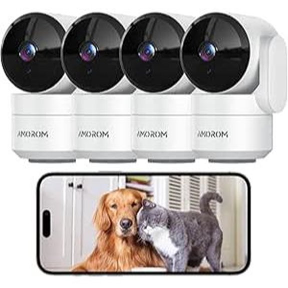 Indoor Security Camera 4-Pack with Night Vision & Audio