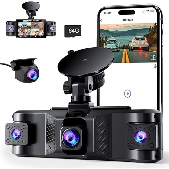 4-Channel 2.5K Dash Cam with WiFi & Night Vision