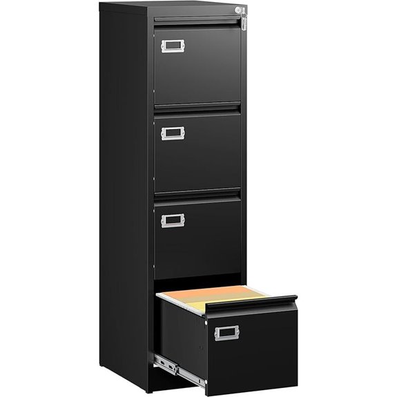 SISESOL 4-Drawer Locking Metal File Cabinet
