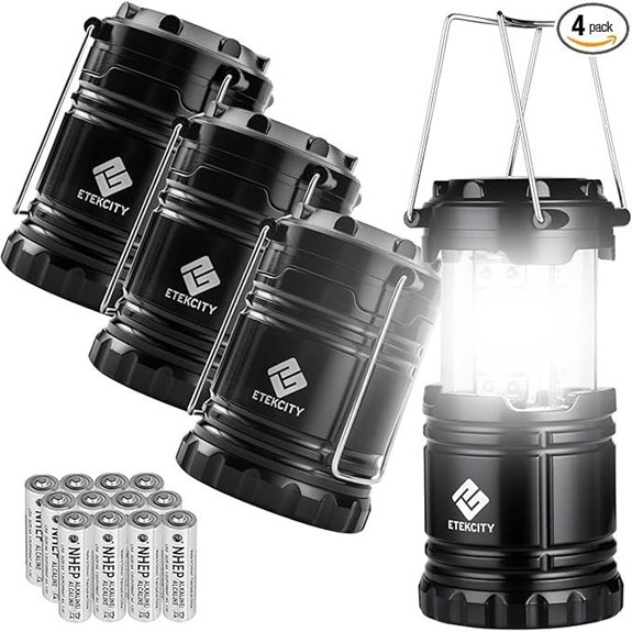 Etekcity 4-Pack Camping Lanterns for Emergencies