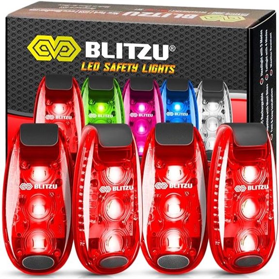 4 Pack LED Safety Lights for Night Walking and Running