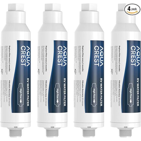 AQUA CREST RV Inline Water Filter 4-Pack