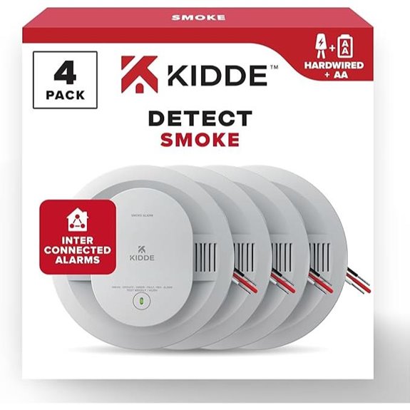 Kidde Hardwired Smoke Detectors (4 Pack)