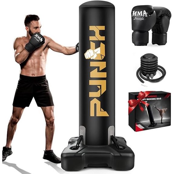 Freestanding Boxing Punching Bag Set with Gloves