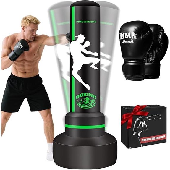 Freestanding Punching Bag with Gloves for Training