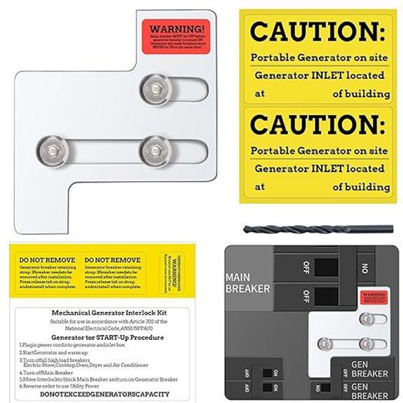 Generator Interlock Kit for GE Main Breaker Panels
