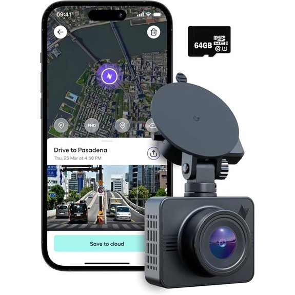 Nexar Beam GPS Dash Cam with App Subscription