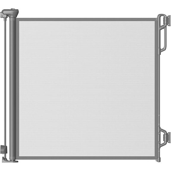 Retractable Baby & Dog Safety Gate Gray 45 Wide