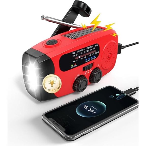 086S Hand Crank Emergency Radio with Flashlight