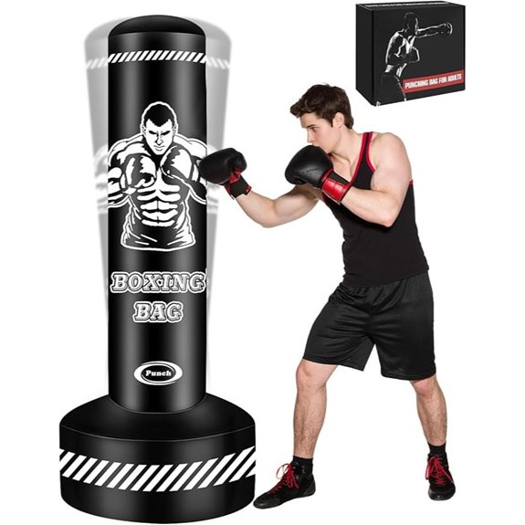 Heavy Punching Bag with Stand for MMA & Fitness