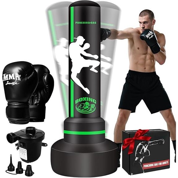 Heavy Punching Bag with Stand and Gloves