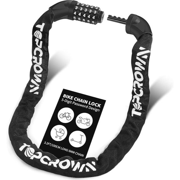 Bike Chain Lock 3.2Ft Heavy Duty Anti-Theft