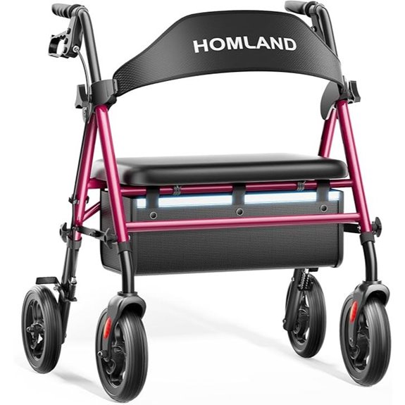 HOMLAND Heavy Duty Bariatric Rollator Walker