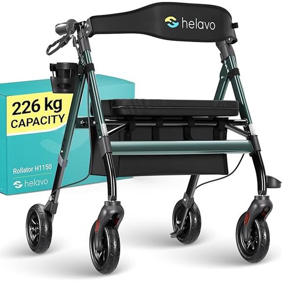 Helavo Heavy Duty Bariatric Walker with Seat