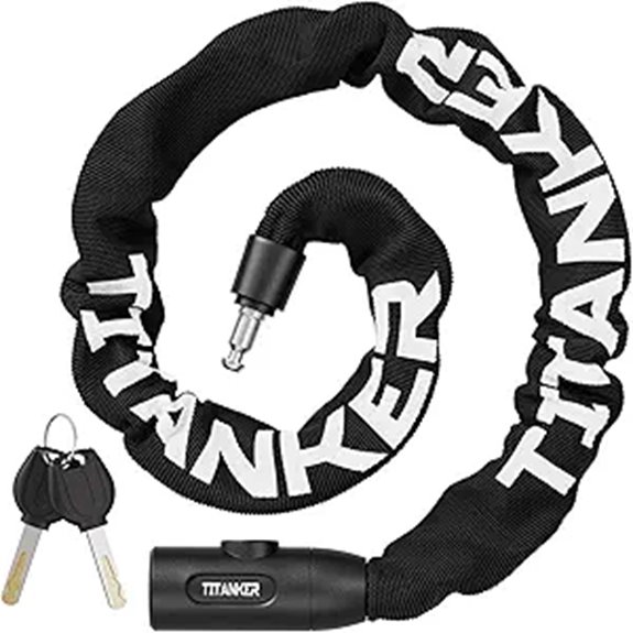 Titanker Heavy Duty Bike Lock Chain with Keys
