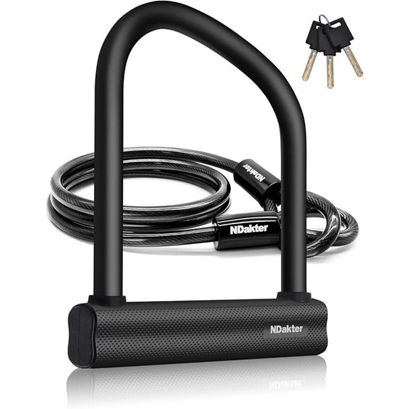 NDakter Heavy Duty Bike Lock & Security Cable Set