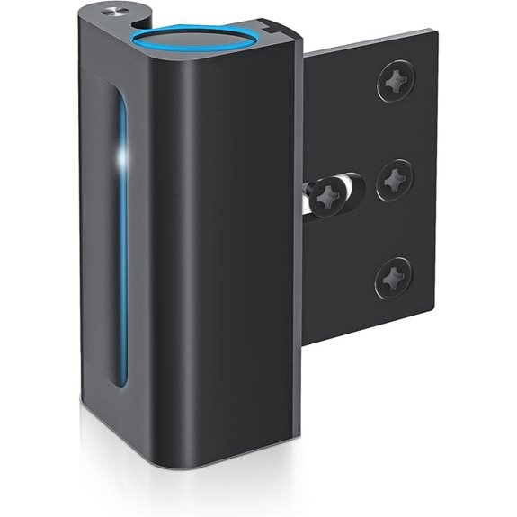 Door Reinforcement Lock 800lbs Force Black Home Safety