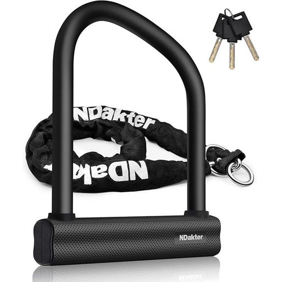 NDakter Heavy Duty Bike Lock with Chain and Keys