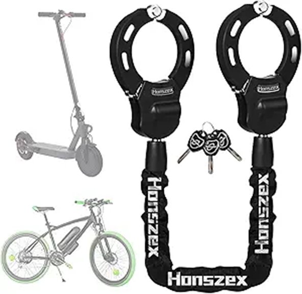 Heavy Duty Bike Lock Chain with Key (36.22 inches)