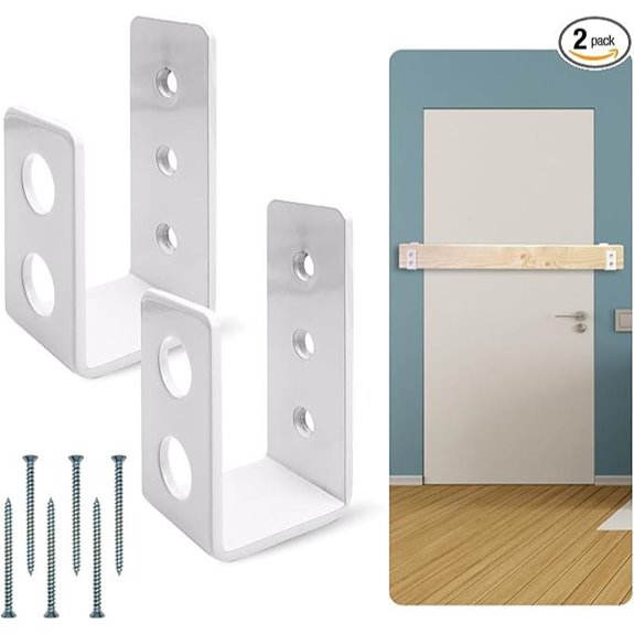 SecurityMan Heavy Duty Door Barricade Brackets (2 Pack)