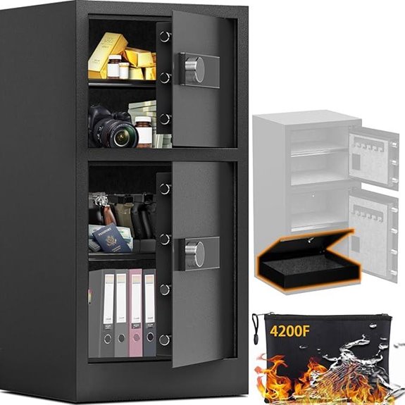 8.6 Cuft Heavy Duty Dual Door Safe with Lock