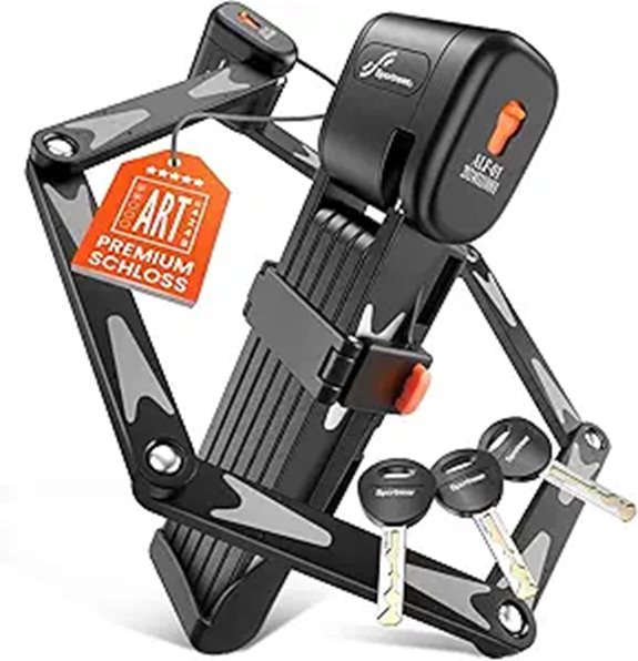 Sportneer Heavy Duty Folding Bike Lock with Keys