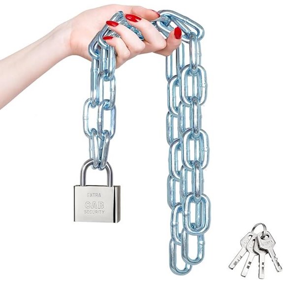 Heavy Duty 39-Inch Galvanized Chain with Padlock